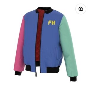 New Without Tags Fresh Hoops Color BlockBoom Bomber Jacket Small